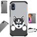 Compatible Samsung Galaxy A10e Case Hybrid TPU Fusion Phone Cover (Cute Dog Siberian Husky)