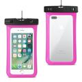 Waterproof Case For Iphone 6 Plus/ 6s Plus/ 7 Plus Or 5.5 Inch Devices With Wrist Strap In Pink