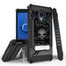 Beyond Cell Tri-Shield Series Military Grade Kickstand Case and Atom Cloth for Alcatel idealXTRA (AT&T) - Skull Wings