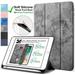 iPad 10.2 Inch 9 8 7 2021 2020 2019 [iPad 9th / 8th / 7th Gen ] A2197 A2270 A2602 Smart Magnetic Trifold Pencil Holder Soft Silicone TPU Back Cover - Gray