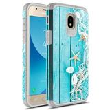 Samsung Galaxy J7 V 2nd Gen/J7 Refine/J7 Top/J7 Star/J7 Aura/7 Crown/J7 2018 / J7 Eon / J7 Aero Case Rosebono Fashion Hybrid Graphic Colorful Armor Case for SM-J737 (Starfish)