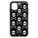 DistinctInk Custom SKIN / DECAL compatible with OtterBox Symmetry for iPhone 11 (6.1 Screen) - Black White Skulls Pattern