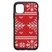 DistinctInk Custom SKIN / DECAL compatible with OtterBox Symmetry for iPhone 11 Pro MAX (6.5 Screen) - Red White Ugly Christmas Sweater - Christmas All Year