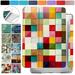 iPad Mini 5th Gen 2019 7.9 Inch [ Mini 5 ] A2133 A2124 A2126 MUXH2LL/A MUXF2LL/A MUXG2LL/A Shock Proof Magnetic Dual Angle Stand with Honeycomb Pattern Printed Cover - Color Grid