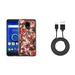 Bemz Accessory Bundle for Alcatel TCL LX - Liquid Series Quicksand Glitter Case (Rose Flowers) Durable Micro USB Data Sync Cable (3 feet) and Atom Cloth for Alcatel TCL LX