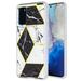 Samsung Galaxy S20 (6.2 ) Phone Case Marble Design Pattern Hybrid Bumper Shiny TPU Soft Rubber Silicone Raised Edge Cover Electroplated Slim Thin Case BLACK WHITE Marbling for Samsung Galaxy S20
