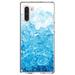 DistinctInk Clear Shockproof Hybrid Case for Samsung Galaxy Note 10 (6.3 Screen) - TPU Bumper Acrylic Back Tempered Glass Screen Protector - Clear Blue Ice Image Print