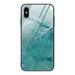 iPhone XS Max (6.5 ) Case Allytech Protective Marble Texture Tempered Glass + TPU Back Cover Shock-Absorbing Bumper Back Cover Case for Apple iPhone XS Max Marble