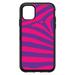 DistinctInk Custom SKIN / DECAL compatible with OtterBox Symmetry for iPhone 11 Pro MAX (6.5 Screen) - Purple Hot Pink Zebra Skin Stripes