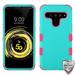 LG V50 ThinQ Phone Case 3 in 1 Hybrid Impact Armor Hard PC & Soft TPU Silicone Rubber Heavy Duty Rugged Bumper Shockproof Anti Slip Full Body Protective Hard Case TEAL PINK Cover for LG V50 Thinq