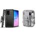 Bemz Armor Samsung Galaxy S20+ Plus 6.7 inch Case Bundle: Heavy Duty Rugged Holster Combo Protection Cover with 600D Waterproof Nylon Material Storage Pouch - (Carbon Fiber/ACU Pixel Camo)