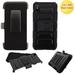 Apple iPhone Xs Max (6.5 inch) Phone Case Combo 3in1 Hybrid Armor Rugged TPU Dual Layer Hard Protective Cover Belt Clip Holster Black Phone Case for Apple iPhone Xs Max