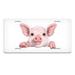 WIRESTER 6 x 12 Aluminum Front Auto Drive Tag License Plate Decoration Baby Pig With Feets Out