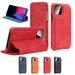 Case For iPhone 11 Pro Luxury Flip Leather Cover Phone Wallet Cover(Red)