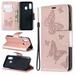 Samsung Galaxy A40 Case Dteck Embossed Butterfly Flip PU Leather Stand Wallet Case Cover For Samsung Galaxy A40 2019 5.9 Pink