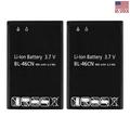 2 Pack Replacement Battery for LG BL-46CN