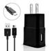 For LG K30 Cell Phones Accessory Kit 2 in 1 Charger Set [3.1 Amp USB Wall Charger + 3 Feet Micro USB Cable] Black
