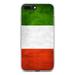 DistinctInk Clear Shockproof Hybrid Case for iPhone 7 PLUS / 8 PLUS (5.5 Screen) - TPU Bumper Acrylic Back Tempered Glass Screen Protector - Italy Flag Old Weathered Red White Green - Love of Italy