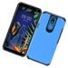 LG K40 Phone Case Protective Tuff Hybrid Drop Protection Shockproof Armor Dual Layer Heavy Duty Rubber Rugged Silicone Gel TPU BLUE Ultra Slim Hard Frame Bumper Case Cover for LG K40 [2019 Model]