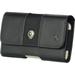 Black3 Horizontal Belt Clip Holster Leather Pouch Case for Motorola Moto G