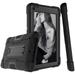 Goldcherry For RCA Voyager 7 Case RCA Voyager Pro+ 7 Case Hybrid Heavy Duty Defender Shockproof Protective with Built-in Stand for RCA Voyager/RCA Voyager II 7 Inch Tablet(Black+Black)