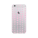 OTM Prints Clear Phone Case Falling Hearts Pink - iPhone 6 Plus/7 Plus