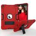 Dteck iPad mini/mini2/mini3 Case Heavy Duty Shockproof Hybrid Kickstand Cover Red/Black