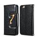 iPhone 6S Case Wallet iPhone 6 Case Allytech Glitter Bling Classy Leather Cover Folio Flip Credit Card Holder Wristlet Shiny Shockproof Protective Phone Case for Apple iPhone 6 6S (Black)