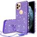 Compatible for Apple iPhone 11 Pro Max (6.5 inch)Case SOGA Glitter Diamond Rhinestone TPU Phone Cover with Ring Stand and Lanyard Girls Women Cover (Purple)