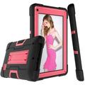 Goldcherry For RCA Voyager 7 Case RCA Voyager Pro+ 7 Case Hybrid Heavy Duty Defender Shockproof Protective with Built-in Stand for RCA Voyager/RCA Voyager II 7 Inch Tablet(Black/Pink)