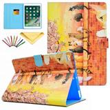 iPad 9.7 2018 & 2017 Case iPad Air 1 Air 2 Case Allytech PU Leather Flip Wallet Case with Auto Sleep/Wake Smart Folio Stand Cover for Apple iPad 5th/6th Generation/ iPad Air 1 2 Colorful Cat