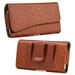 Luxmo Executive Series Case for Samsung Galaxy A10e PU Leather Stitching Phone Holster Wallet Carrying Pouch with Inner Card Slot and Atom Cloth for Samsung Galaxy A10e - Brown