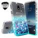 Compatible for Samsung Galaxy J3 2018/J3 Orbit/J3 Achieve/J3 Express Prime/J3 Prime 2/J3 Emerge 2018/Amp Prime 3/J3 Eclipse 2/Sol 3/J3 Aura/J3 Star Case w/Temper Glass Screen Protector Clear/Teal