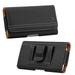 HORIZONTAL BLACK Leather Pouch Holder Belt Clip Holster Case For Apple iPhone 8 Apple iPhone 7 Apple iPhone 6 Apple iPhone 6s- Black6