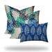 MALIK Collection Indoor/Outdoor Lumbar Pillow Set, Zipper Covers w/Inserts - 20 x 20