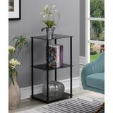 Convenience Concepts Designs2Go Classic Glass Tall 3 Tier End Table