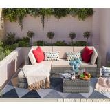 Homall 5 Pieces Patio Furniture Sets Outdoor Sectional Sofa Manual Weaving Rattan