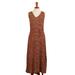 Toqo Melange,'Organic Cotton Buttoned Maxi Dress in Russet Red from Peru'