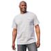 Men's Big & Tall Boulder Creek® Heavyweight Crewneck Pocket T-Shirt by Boulder Creek in White Marl (Size XL)