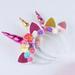 Unicorn Horn Flower Hair Clip Lovely Baby Girl Headwear Accessories Cosplay