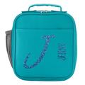 Personalized Glitter Name & Initial Aqua Lunchbox - Aqua Personalized Glitter