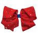 JoJo Siwa Large Cheer Hair Bow (Red White/Blue Rhinestones)