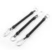 Double Snap Hook Spring Carabiner Stretch Lanyard Coil Key Ring Silver Tone 3pcs