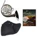 Band Directors Choice Silver Plated Double French Horn Key of F/Bb - First Recital Series French Horn Pack; Includes Intermediate French Horn, Case, Accessories & Book