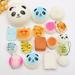18Pcs Jumbo Cute Squishy Toys Set Bread Bun Panda Donut Phone Strap Pendent Key Chain Hanging Decor Christmas Gift