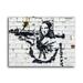 Banksy Mona Lisa With Bazooka Brushed Aluminum Metal Print (20" x 16")