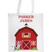 Personalized Barn Kids Tote Bag, Sizes 11" x 11.75" and 15" x 16.25"