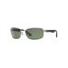 Sunglasses Man Rb3478 - Black Frame Green Lenses Polarized 60-17 - Black - Ray-Ban Sunglasses
