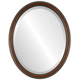 Saratoga Framed Oval Mirror in Walnut