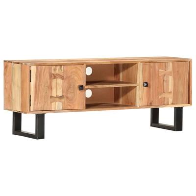 vidaXL TV Stand 46.5"x11.8"x17.7" Solid Wood Acacia